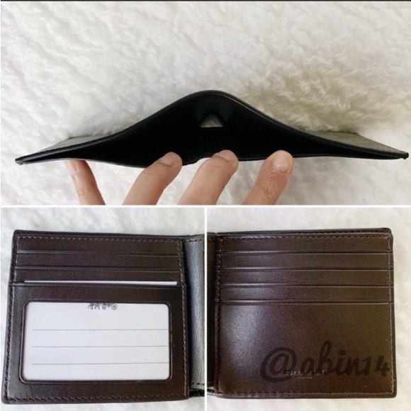 NWT Coach Signature Leather Canvas ID Billfold Wallet - Picture 5 of 9